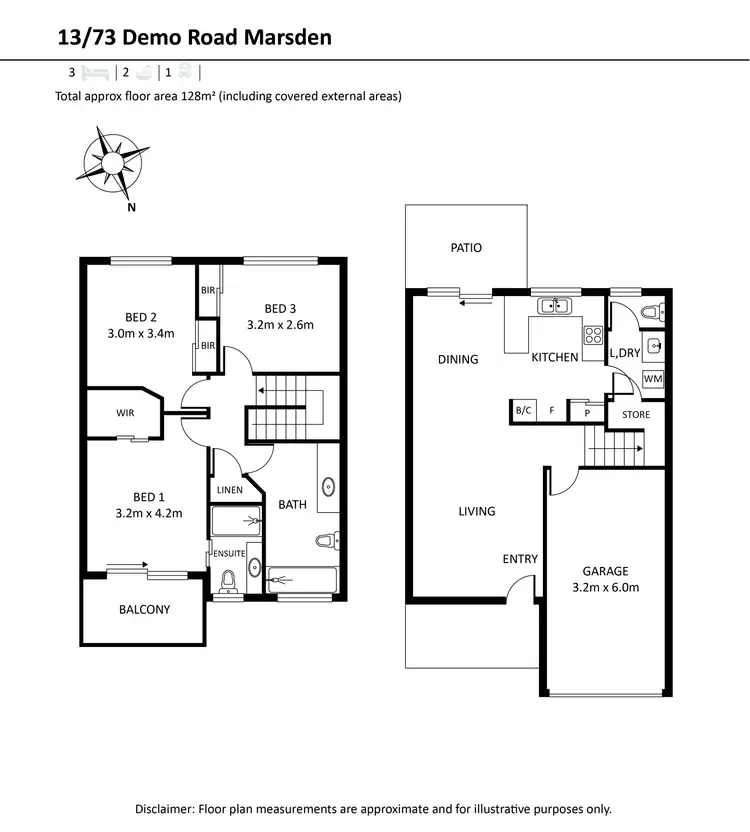Floorplan of Homely townhouse listing, 13/65-87 Demeio Road, Berrinba QLD 4117