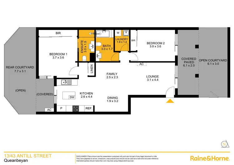 Floorplan of Homely apartment listing, 13/43 Antill Street, Queanbeyan NSW 2620