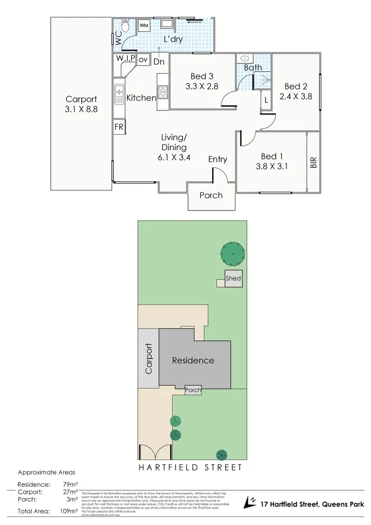 Floorplan of Homely house listing, 17 Hartfield Street, Queens Park WA 6107
