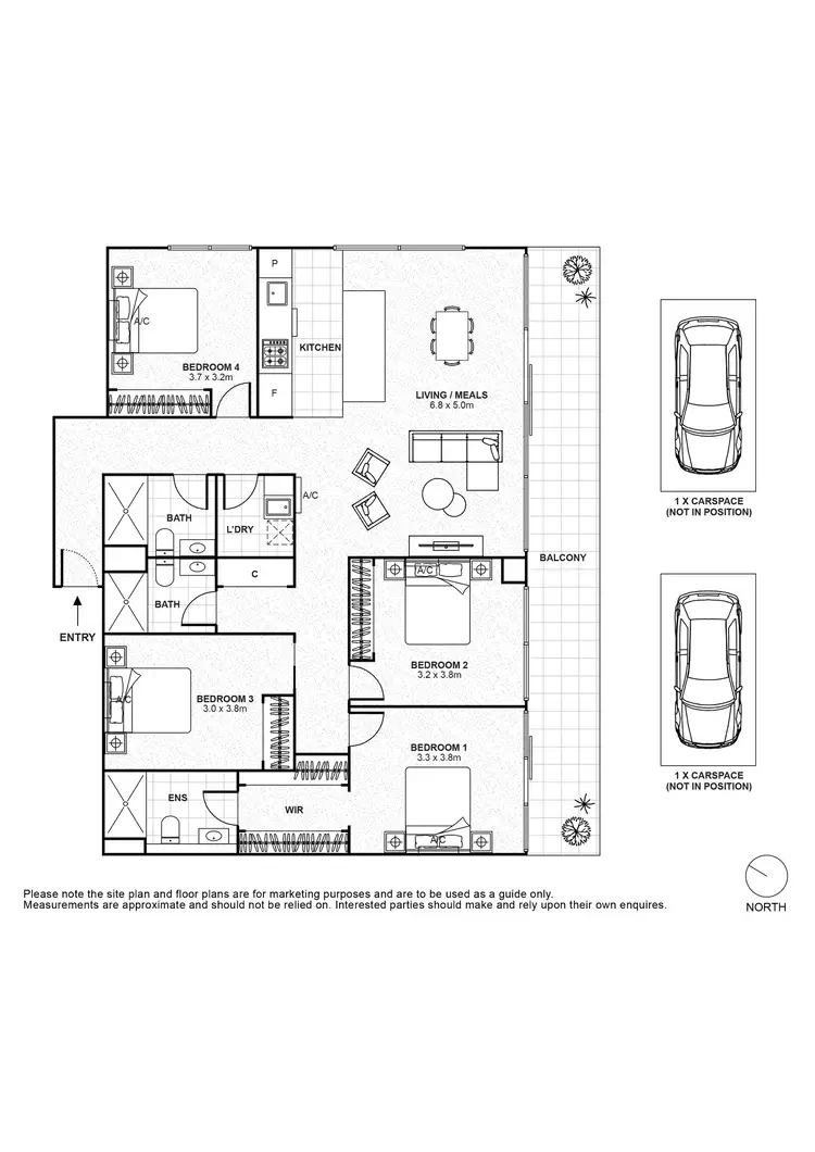 Floorplan of Homely apartment listing, 3409/350 William Street, Melbourne VIC 3000