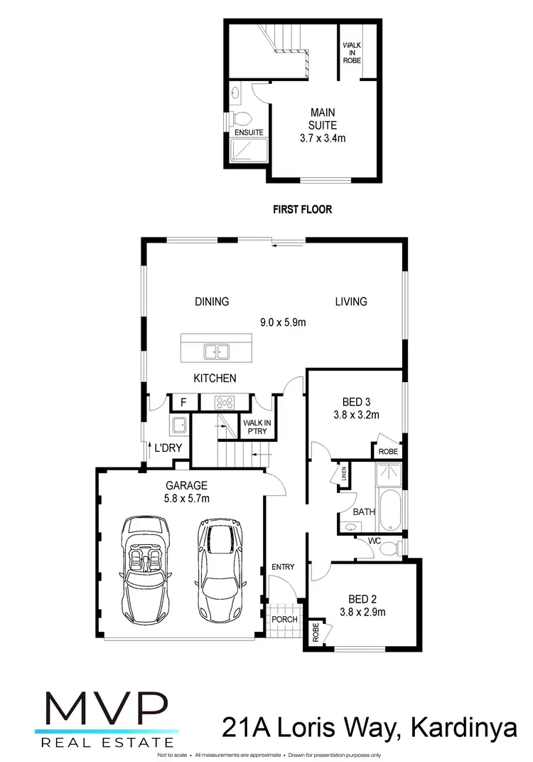 Floorplan of Homely house listing, 21A Loris Way, Kardinya WA 6163