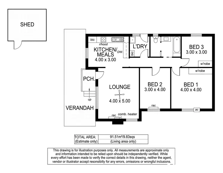 Floorplan of Homely house listing, 1 Danae Street, Dover Gardens SA 5048