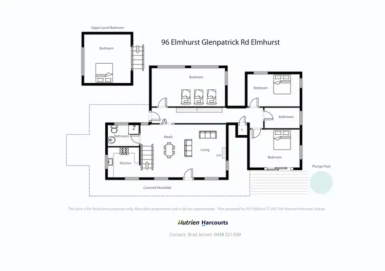Floorplan of Homely rural property listing, 936 Elmhurst-Glenpatrick Road, Glenpatrick VIC 3469