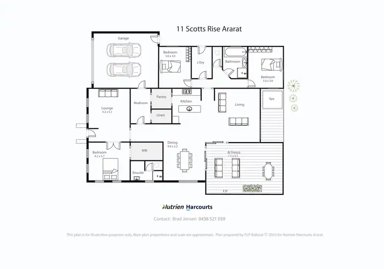 Floorplan of Homely house listing, 11 Scotts Rise, Ararat VIC 3377