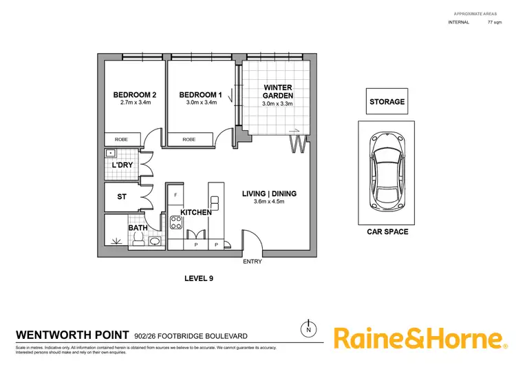 Floorplan of Homely apartment listing, 902/26 Footbridge Boulevard, Wentworth Point NSW 2127