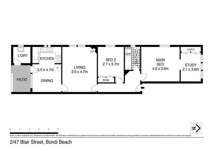 Floorplan of Homely apartment listing, 2/47 Blair Street, Bondi Beach NSW 2026