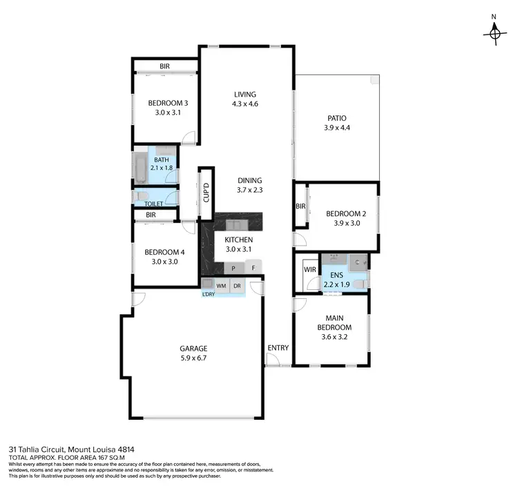 Floorplan of Homely house listing, 31 Tahlia Circuit, Mount Louisa QLD 4814