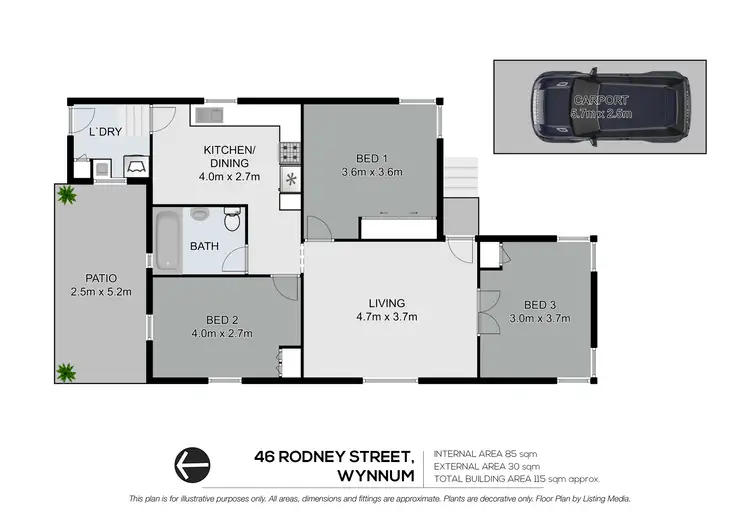 Floorplan of Homely house listing, 46 Rodney Street, Wynnum West QLD 4178