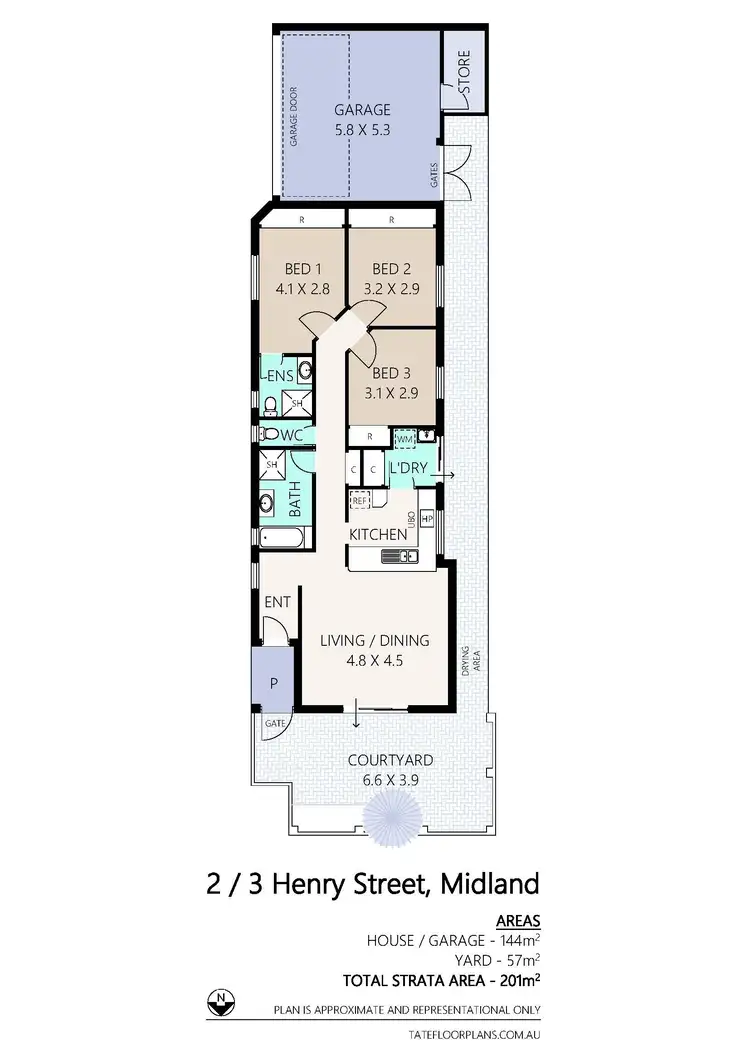 Floorplan of Homely house listing, 3B Henry Street, Midland WA 6056