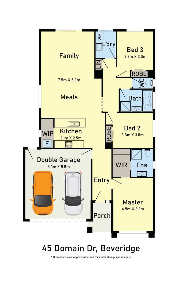 Floorplan of Homely house listing, 45 Domain Drive, Beveridge VIC 3753