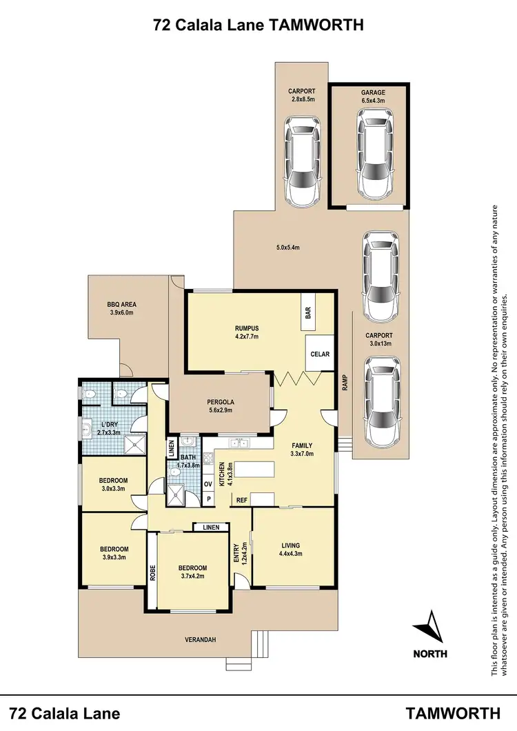 Floorplan of Homely house listing, 72-74 Calala Lane, Calala NSW 2340
