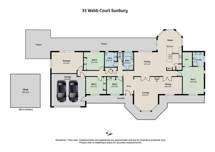 Floorplan of Homely house listing, 35 Webb Court, Sunbury VIC 3429