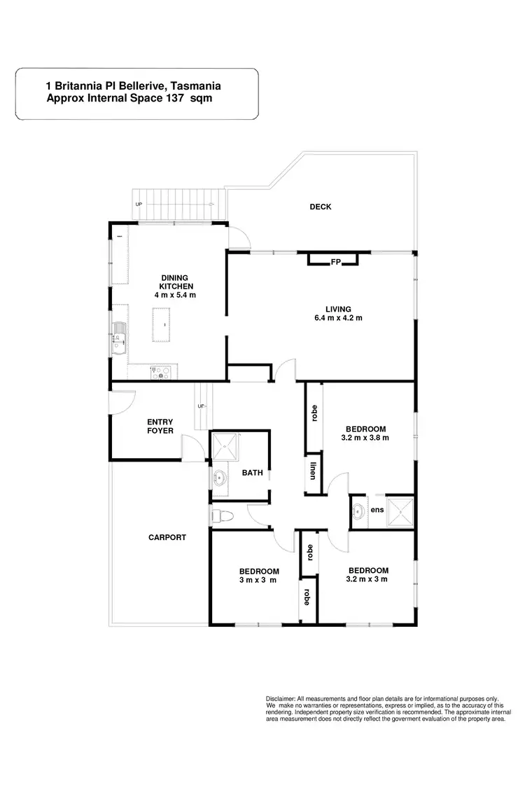 Floorplan of Homely house listing, 1 Britannia Place, Bellerive TAS 7018