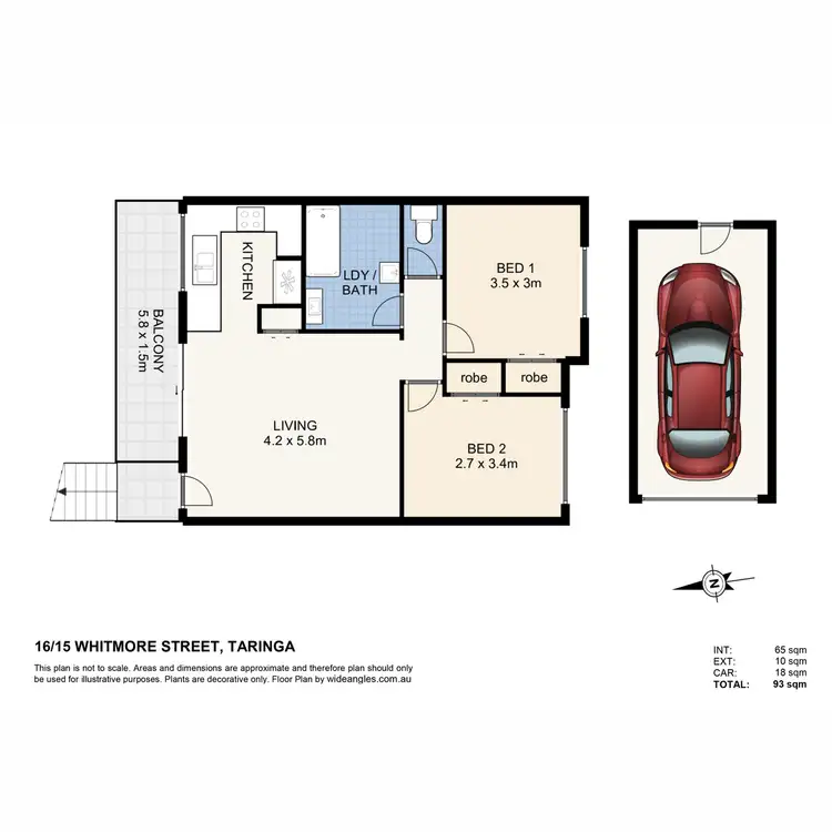 Floorplan of Homely apartment listing, 16/15 Whitmore Street, Taringa QLD 4068