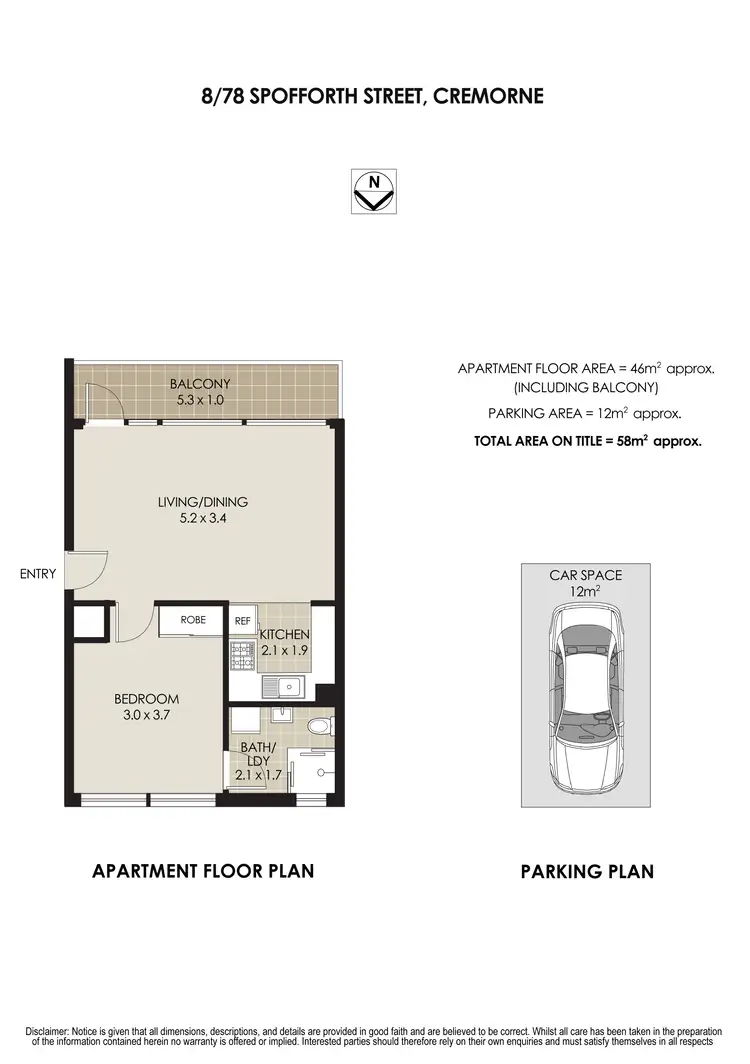 Floorplan of Homely apartment listing, 8/78 Spofforth Street, Cremorne NSW 2090