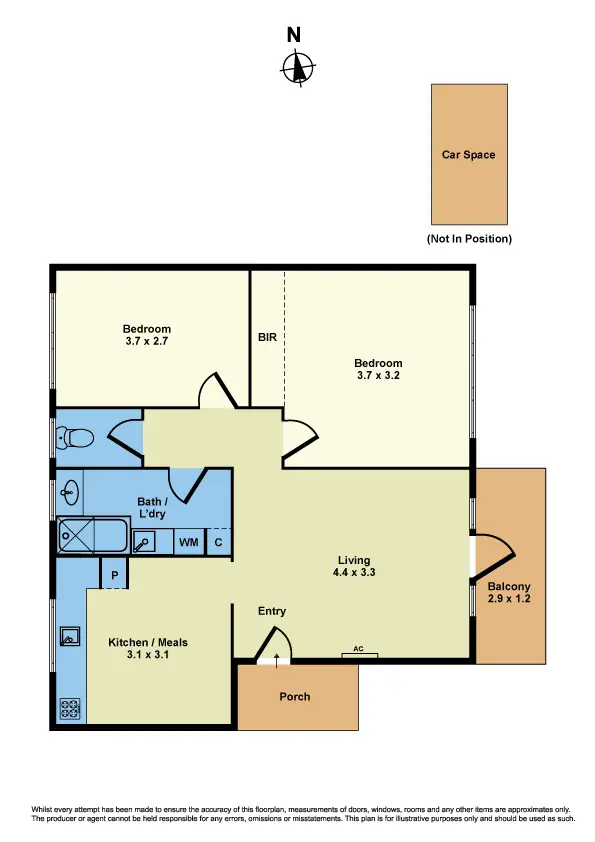 Floorplan of Homely apartment listing, 6/1 Hampton Parade, West Footscray VIC 3012