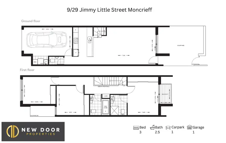 Floorplan of Homely townhouse listing, 9/29 Jimmy Little Street, Moncrieff ACT 2914