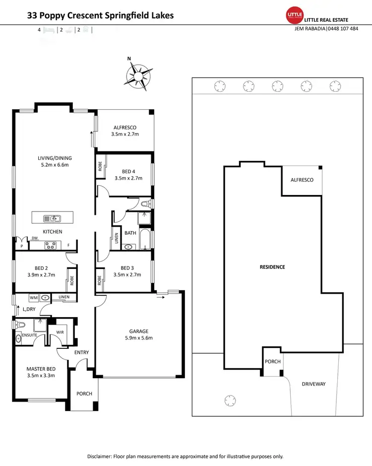 Floorplan of Homely house listing, 33 Poppy Crescent, Springfield Lakes QLD 4300