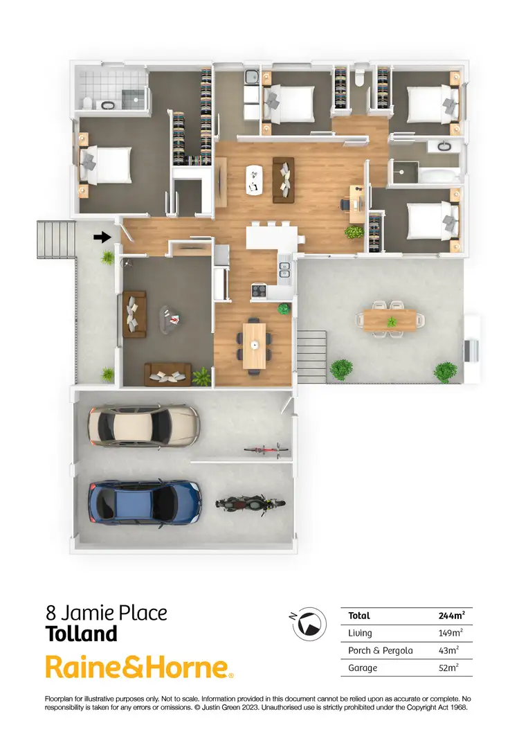 Floorplan of Homely house listing, 8 Jamie Place, Tolland NSW 2650