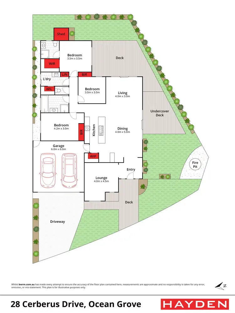 Floorplan of Homely house listing, 28 Cerberus Dr, Ocean Grove VIC 3226