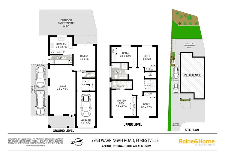 Floorplan of Homely semi-detached listing, 795B Warringah Road, Forestville NSW 2087