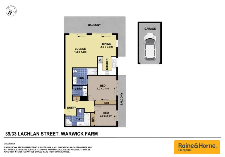 Floorplan of Homely unit listing, 39/33-39 Lachlan Street, Warwick Farm NSW 2170