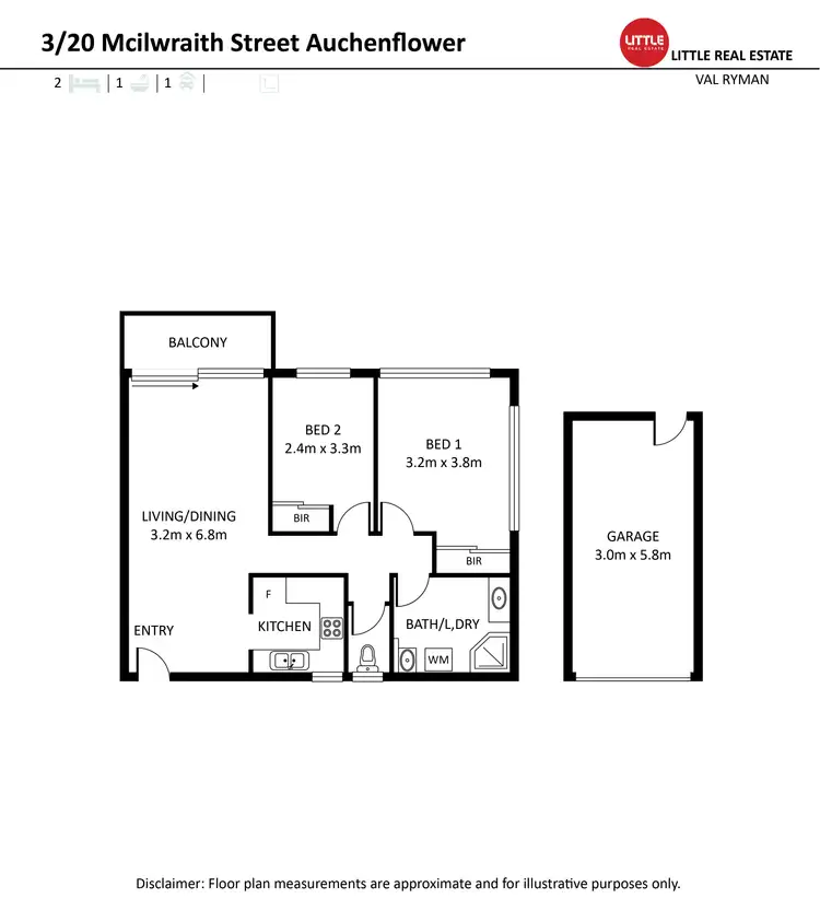 Floorplan of Homely apartment listing, 3/20 McIlwraith Street, Auchenflower QLD 4066