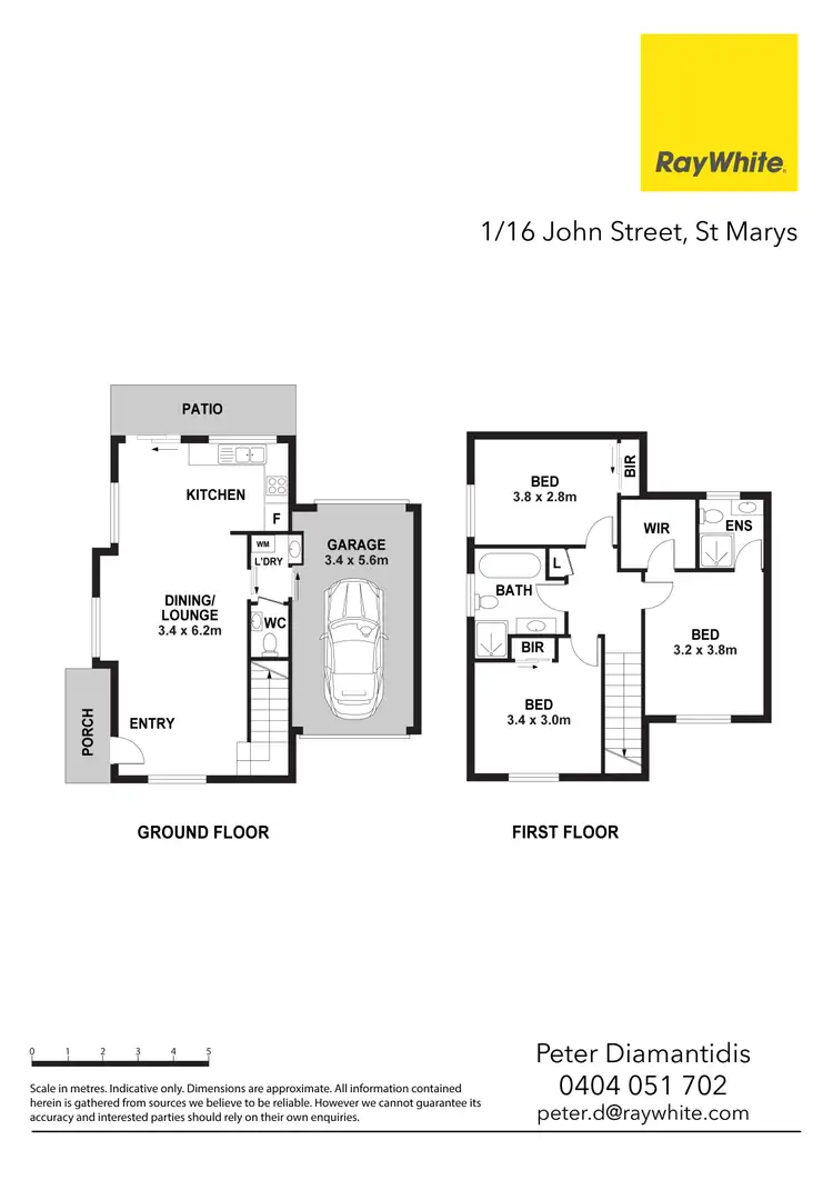 Floorplan of Homely townhouse listing, 1/16 John Street, St Marys NSW 2760