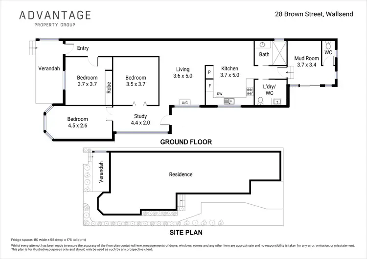 Floorplan of Homely house listing, 28 Brown Street, Wallsend NSW 2287