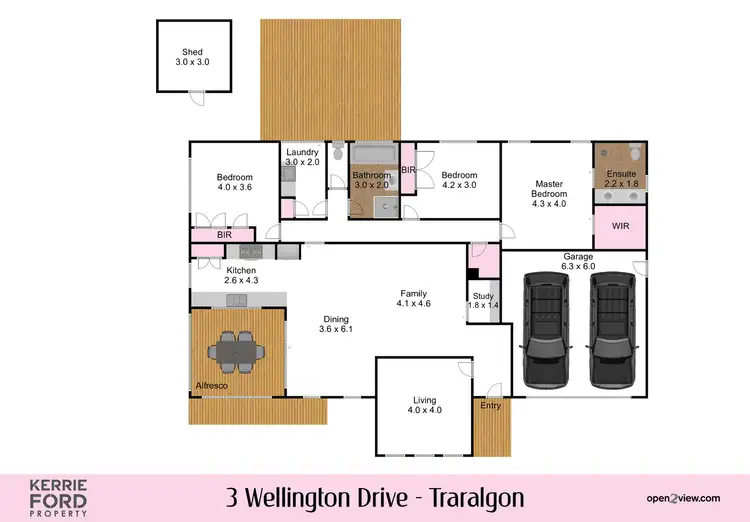 Floorplan of Homely house listing, 3 Wellington Drive, Traralgon VIC 3844