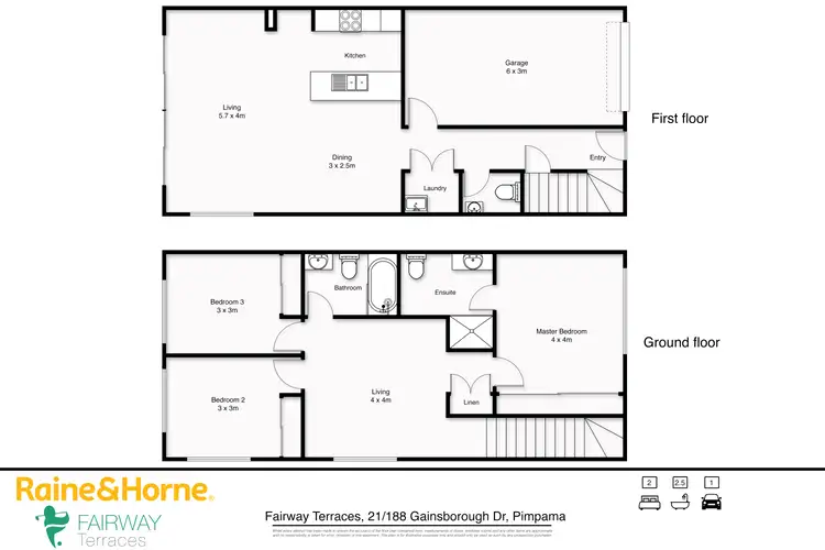 Floorplan of Homely townhouse listing, 21/188 Gainsborough Drive, Pimpama QLD 4209