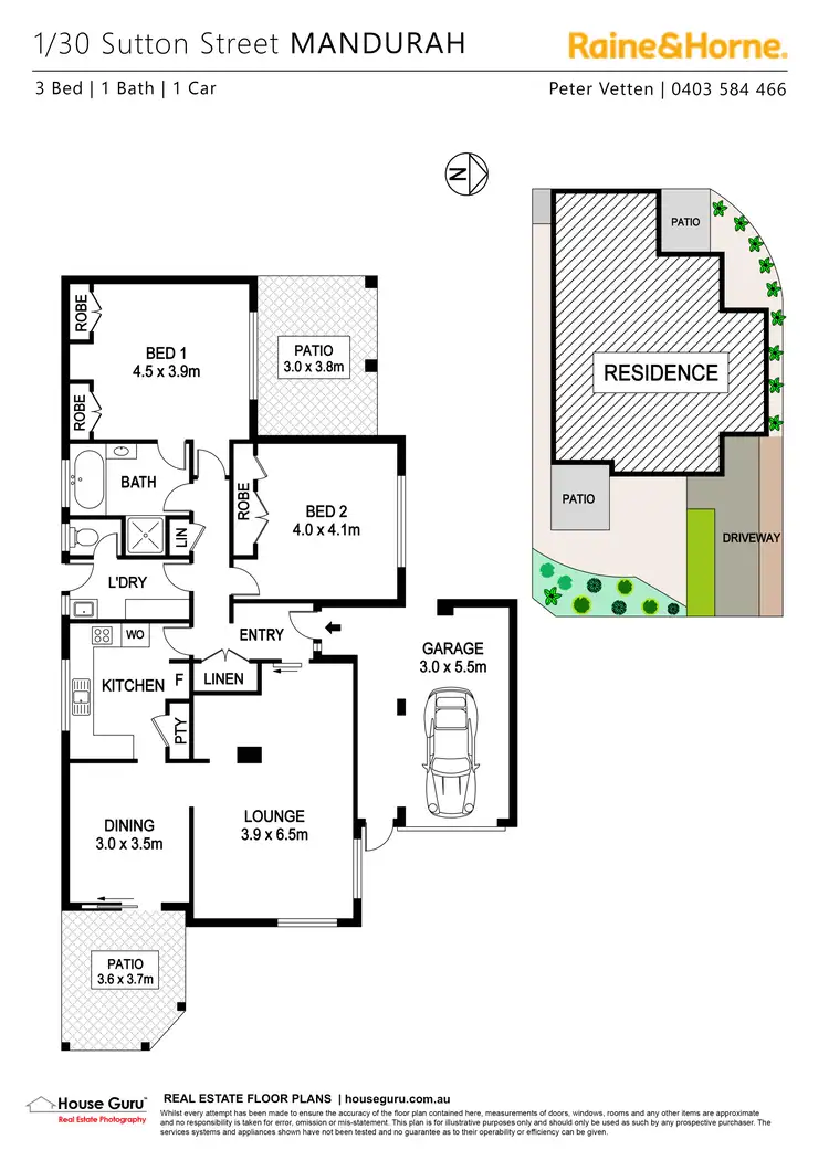 Floorplan of Homely semi-detached listing, 1/30 Sutton Street, Mandurah WA 6210