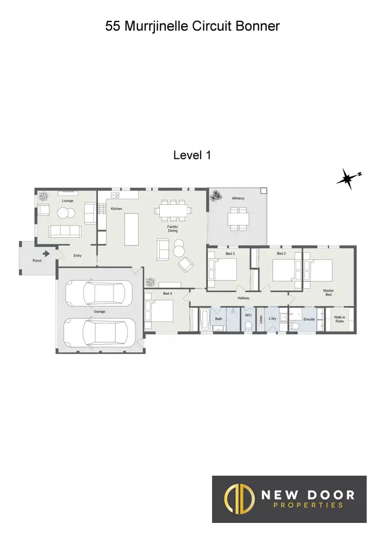 Floorplan of Homely house listing, 55 Murrjinelle Circuit, Bonner ACT 2914