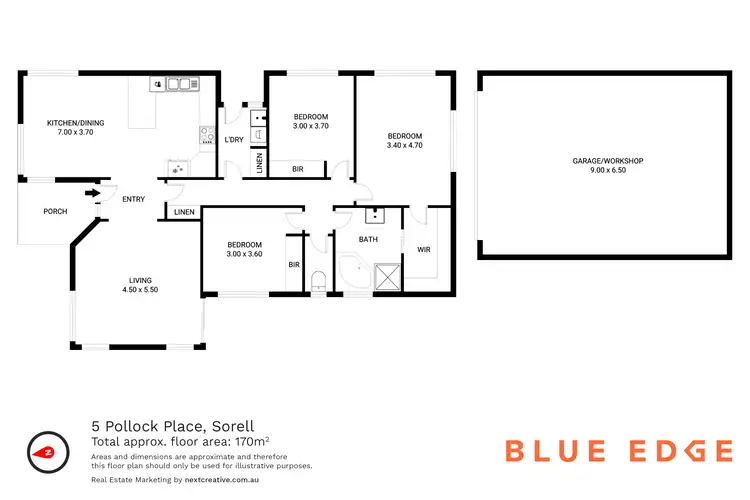 Floorplan of Homely house listing, 5 Pollock Place, Sorell TAS 7172