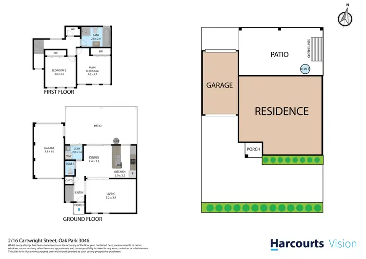 Floorplan of Homely house listing, 2/16 Cartwright Street, Oak Park VIC 3046