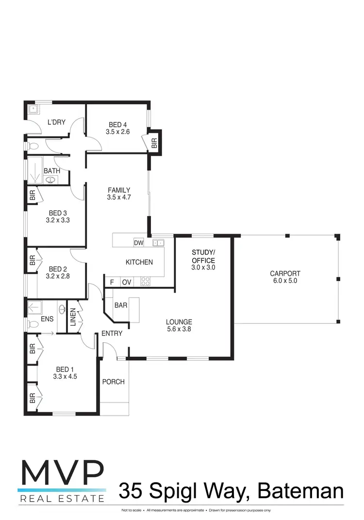 Floorplan of Homely house listing, 35 Spigl Way, Bateman WA 6150