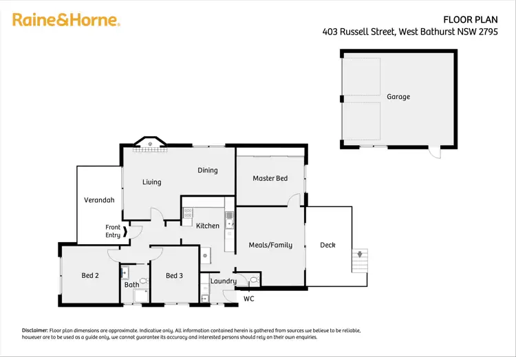 Floorplan of Homely house listing, 403 Russell Street, West Bathurst NSW 2795