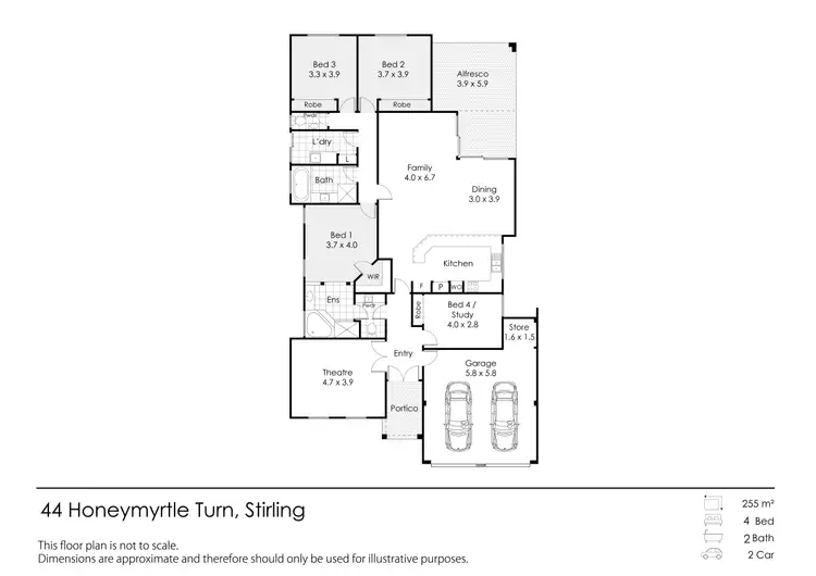Floorplan of Homely house listing, 44 Honeymyrtle Turn, Stirling WA 6021