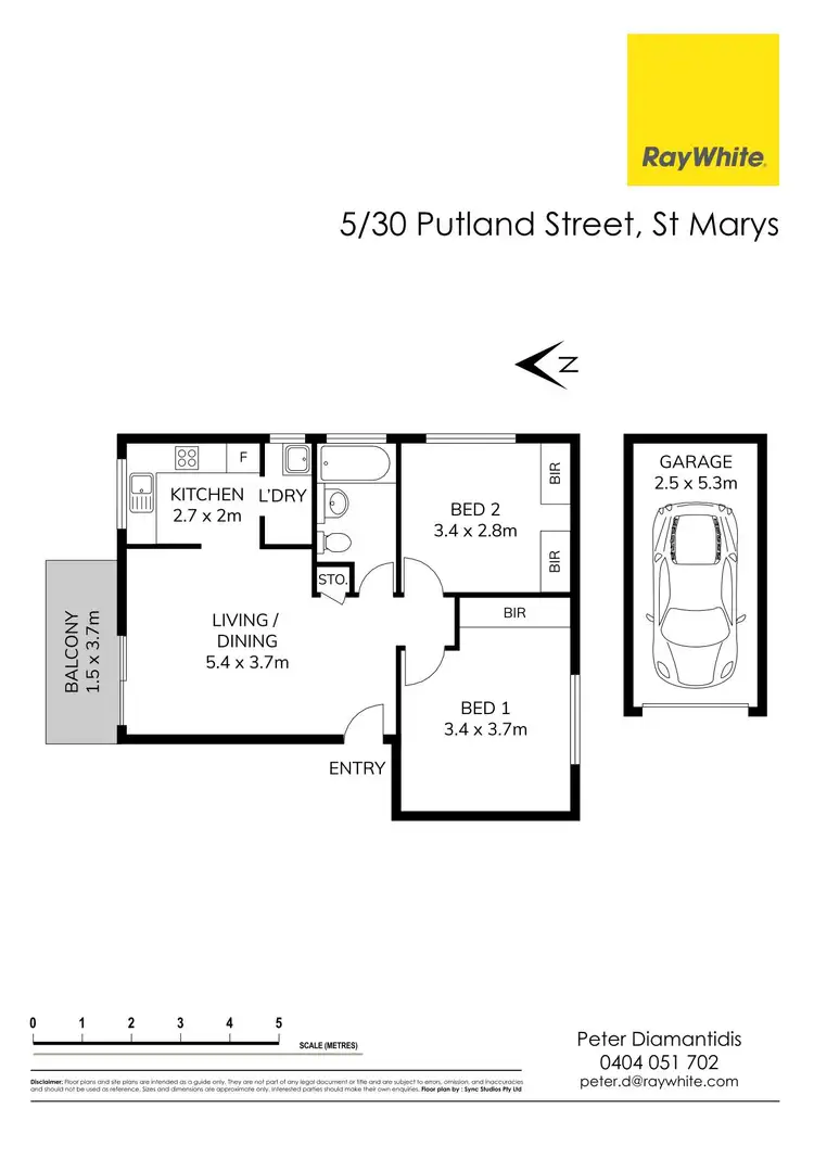 Floorplan of Homely unit listing, 5/30 Putland Street, St Marys NSW 2760