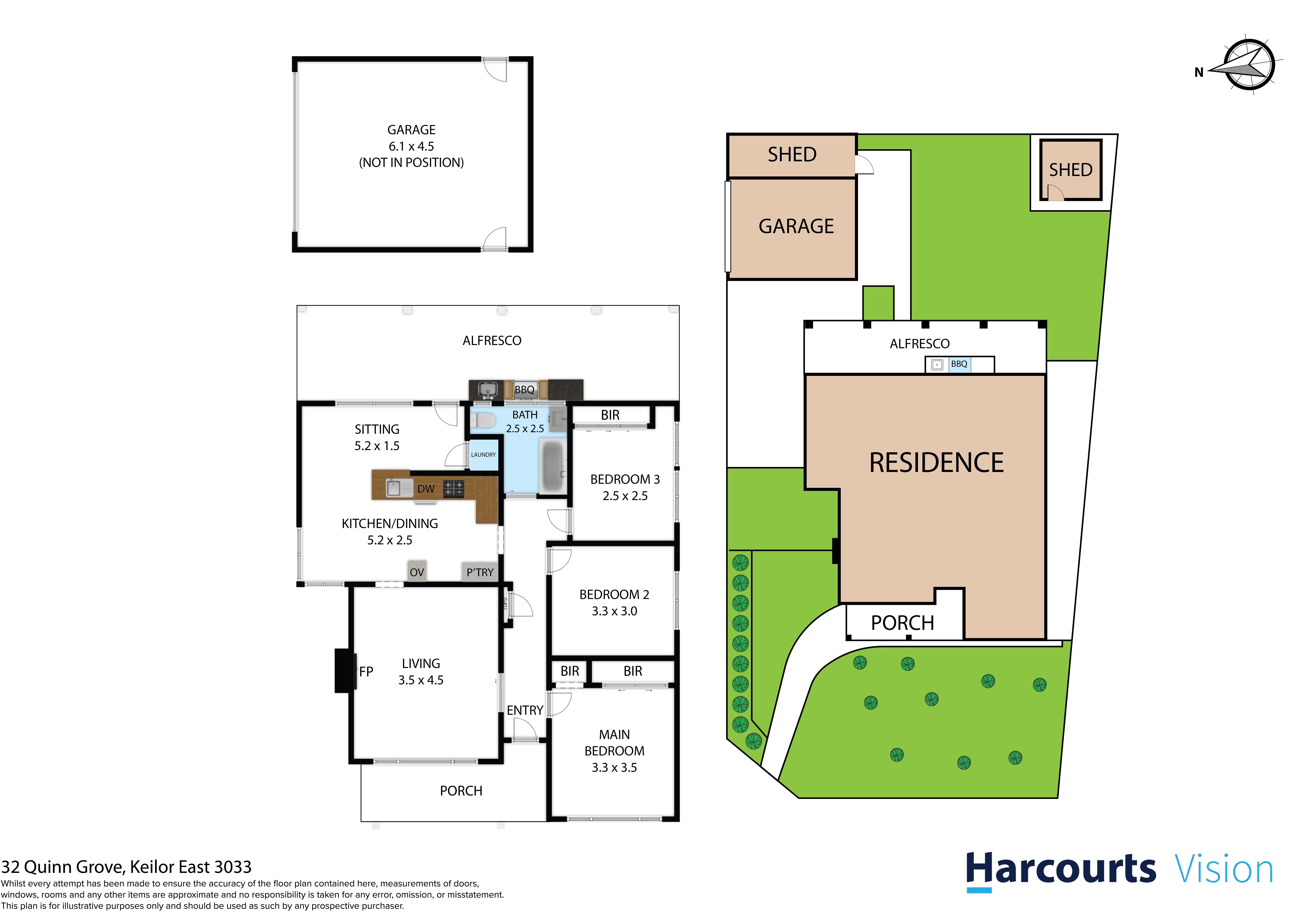 Floorplan of Homely house listing, 32 Quinn Grove, Keilor East VIC 3033