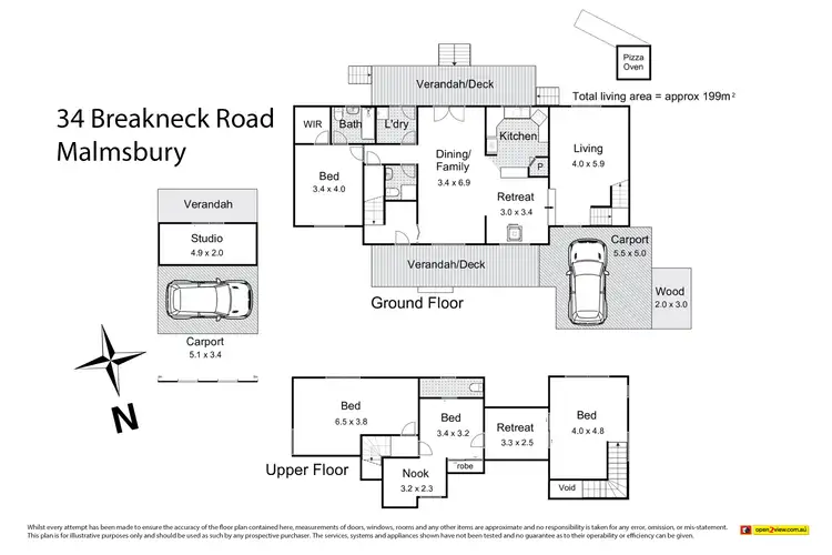Floorplan of Homely house listing, 34 Breakneck Road, Malmsbury VIC 3446