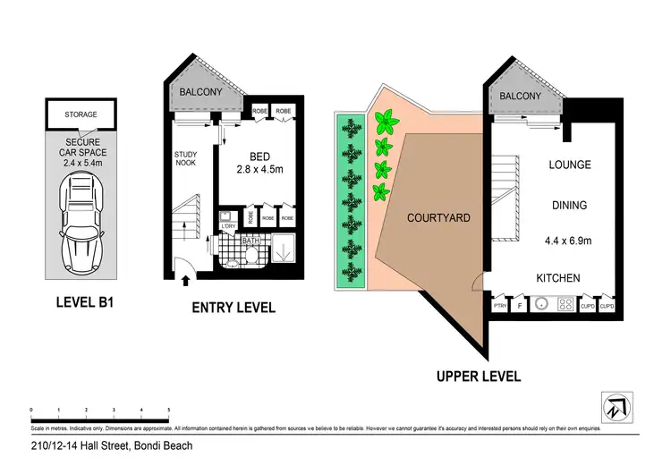 Floorplan of Homely apartment listing, 210/12 Hall Street, Bondi Beach NSW 2026
