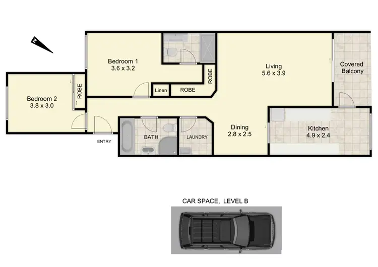 Floorplan of Homely apartment listing, 17/37-47 Lancaster Drive, Marsfield NSW 2122