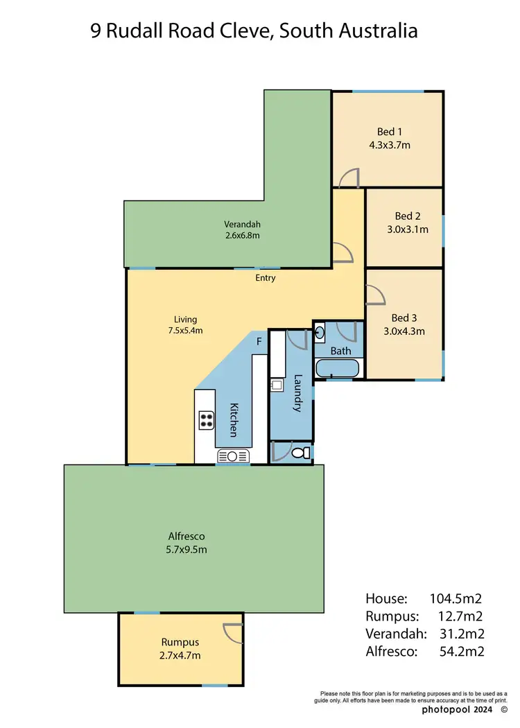 Floorplan of Homely house listing, 9 Rudall Road, Cleve SA 5640