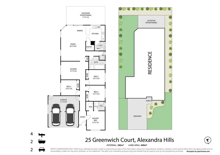 Floorplan of Homely house listing, 25 Greenwich Court, Alexandra Hills QLD 4161
