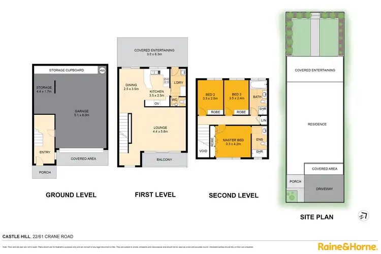 Floorplan of Homely townhouse listing, 22/61 Crane Road, Castle Hill NSW 2154