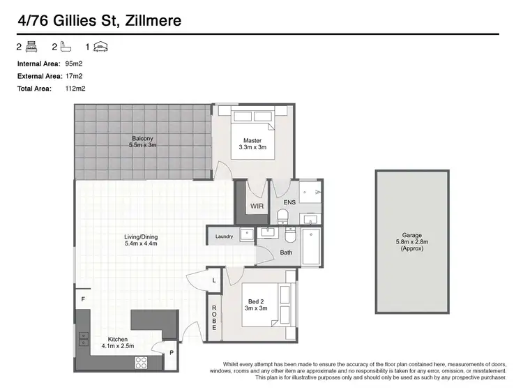 Floorplan of Homely unit listing, 4/76 Gillies Street, Zillmere QLD 4034