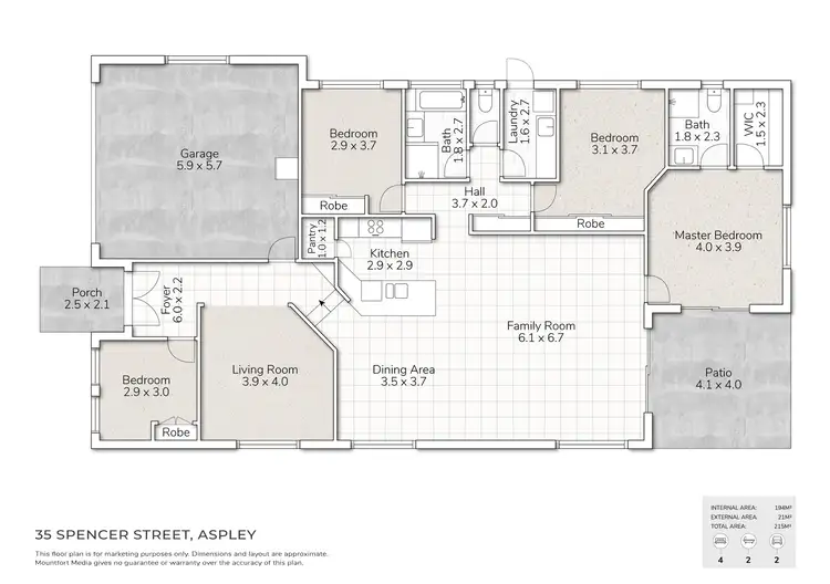 Floorplan of Homely house listing, 35 Spencer Street, Aspley QLD 4034