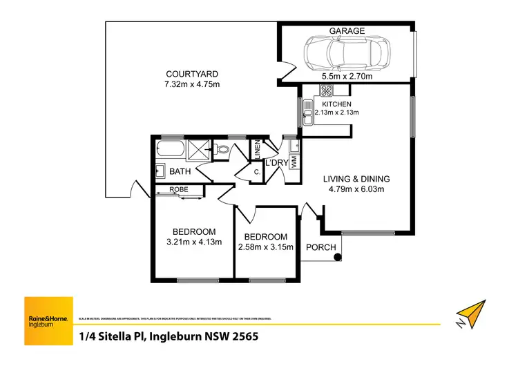 Floorplan of Homely villa listing, 1/4 Sitella Place, Ingleburn NSW 2565