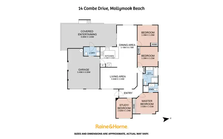 Floorplan of Homely house listing, 14 Combe Drive, Mollymook Beach NSW 2539